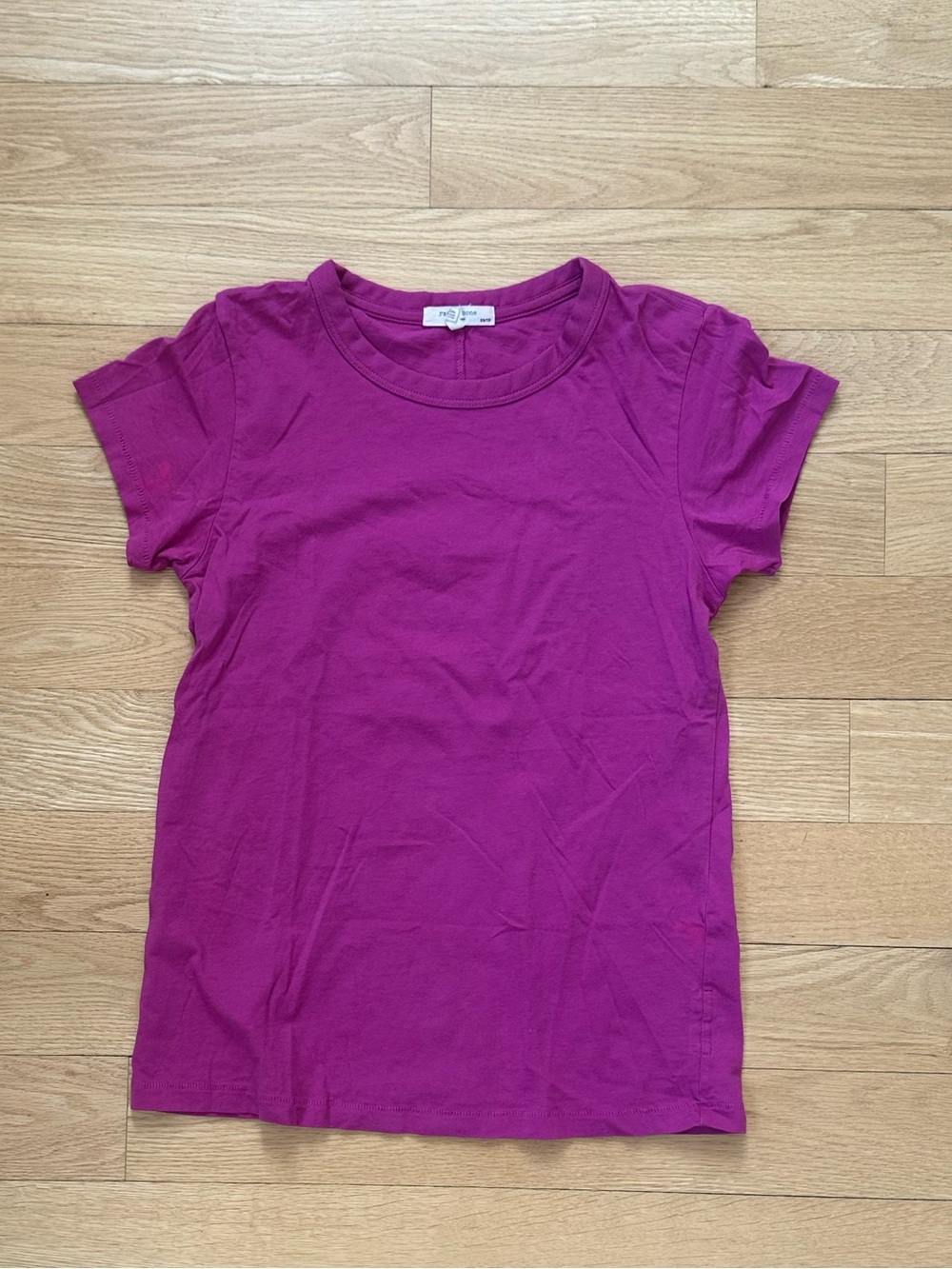 rag & bone' Short Sleeve Tee - Magenta